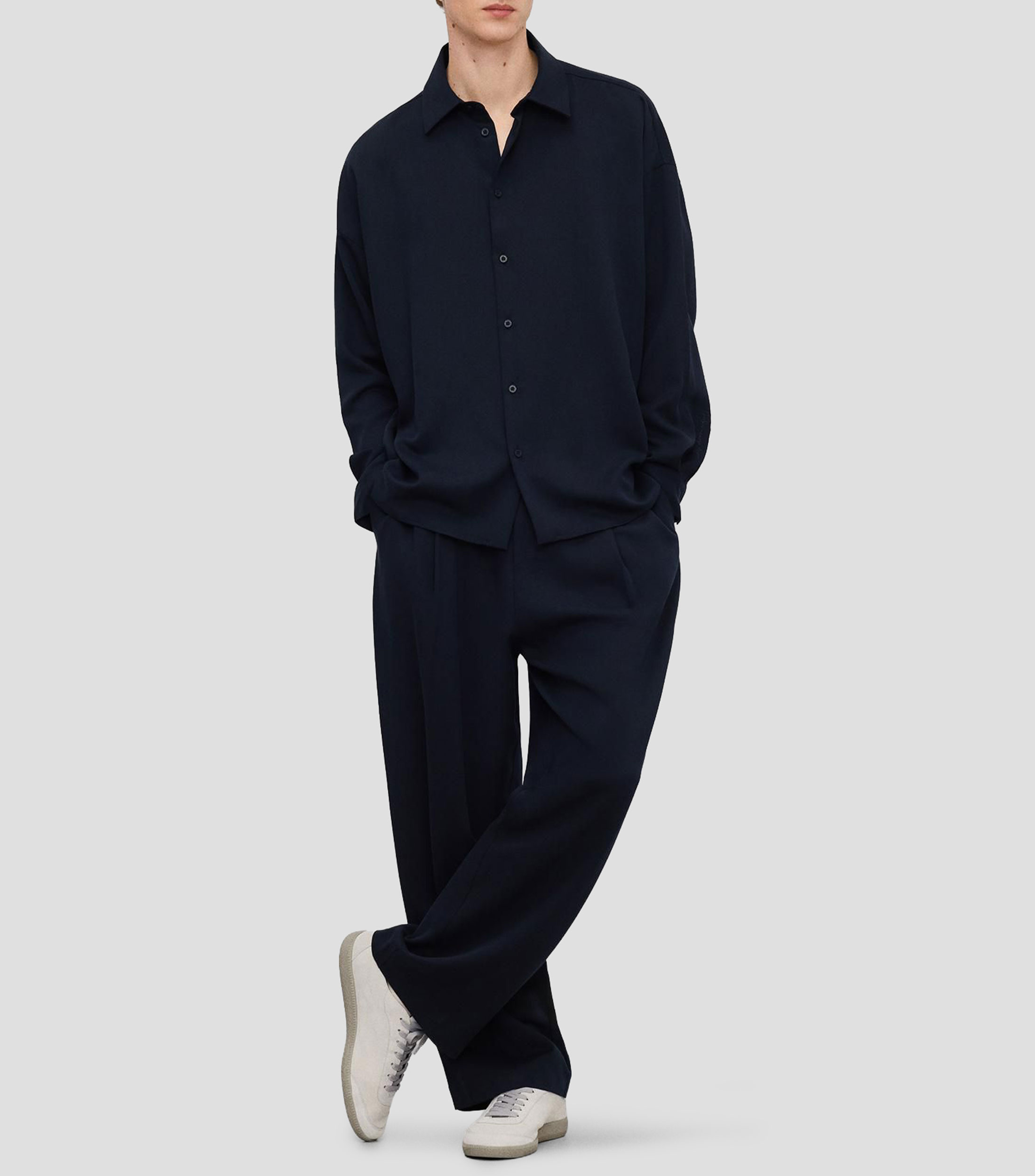 Pantalón oversized liso Hombre